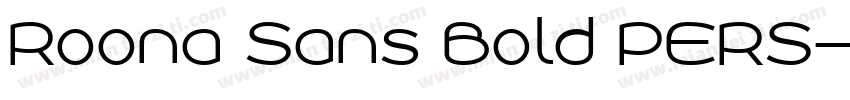 Roona Sans Bold PERS字体转换